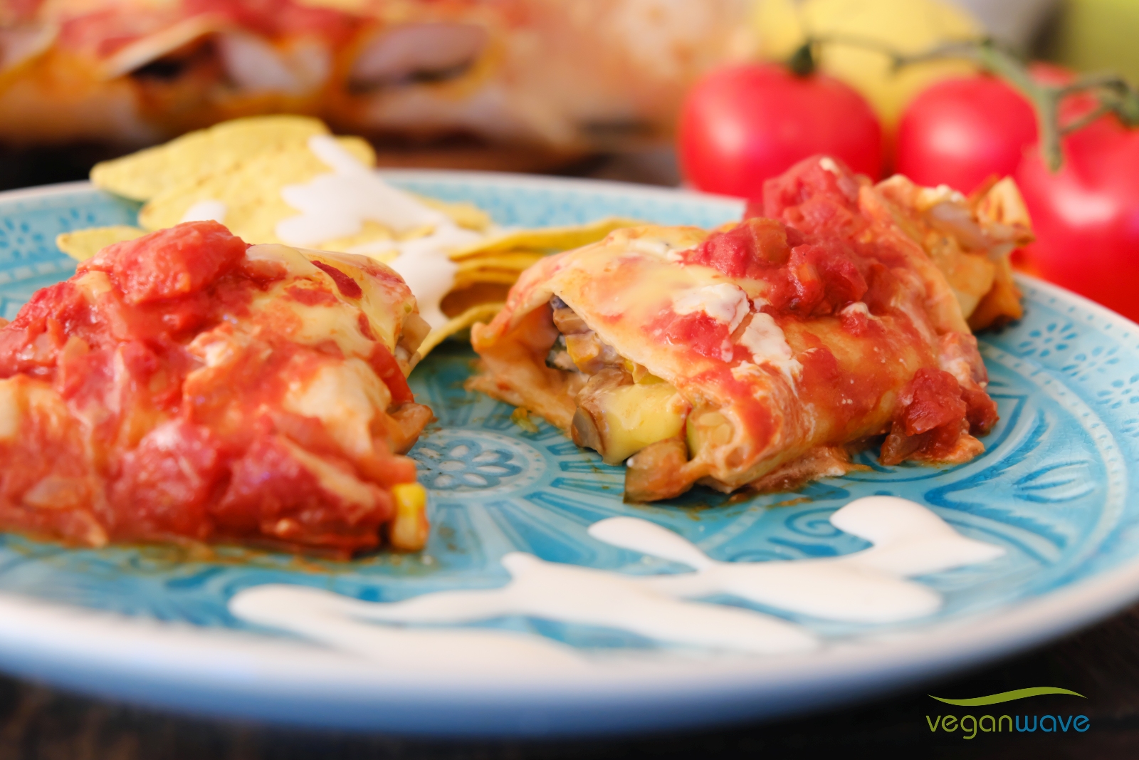 Vegane überbackene Enchiladas