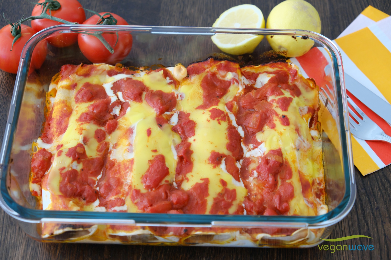 Vegane überbackene Enchiladas