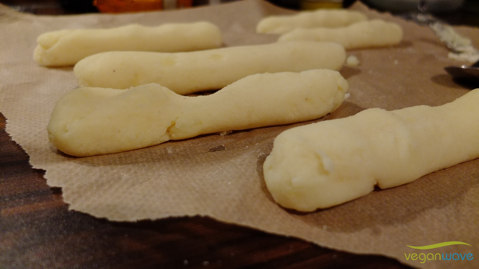 Gnocchi Teig rollen