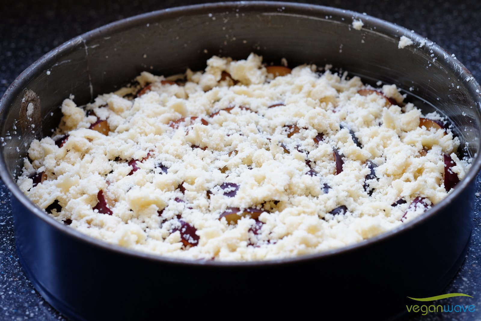 schön belegt vor dem Backen