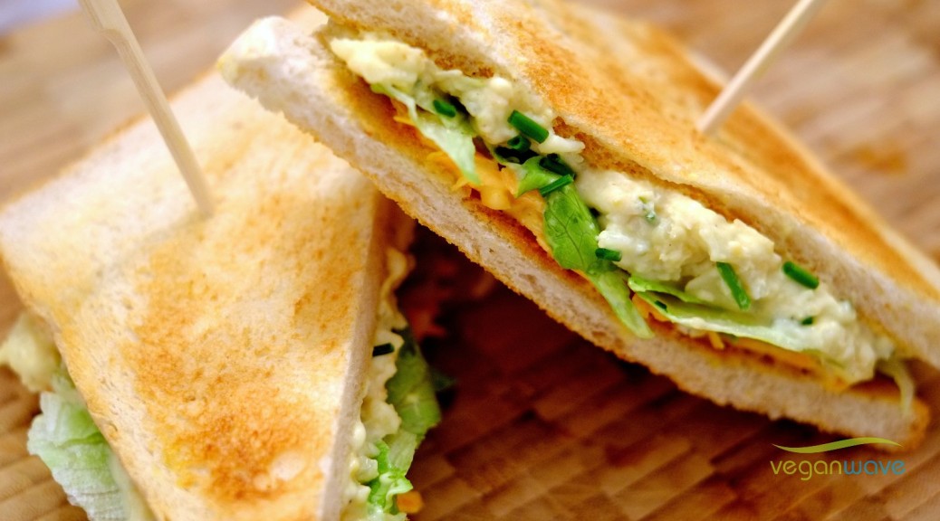 Veganes Eiersalat Sandwich