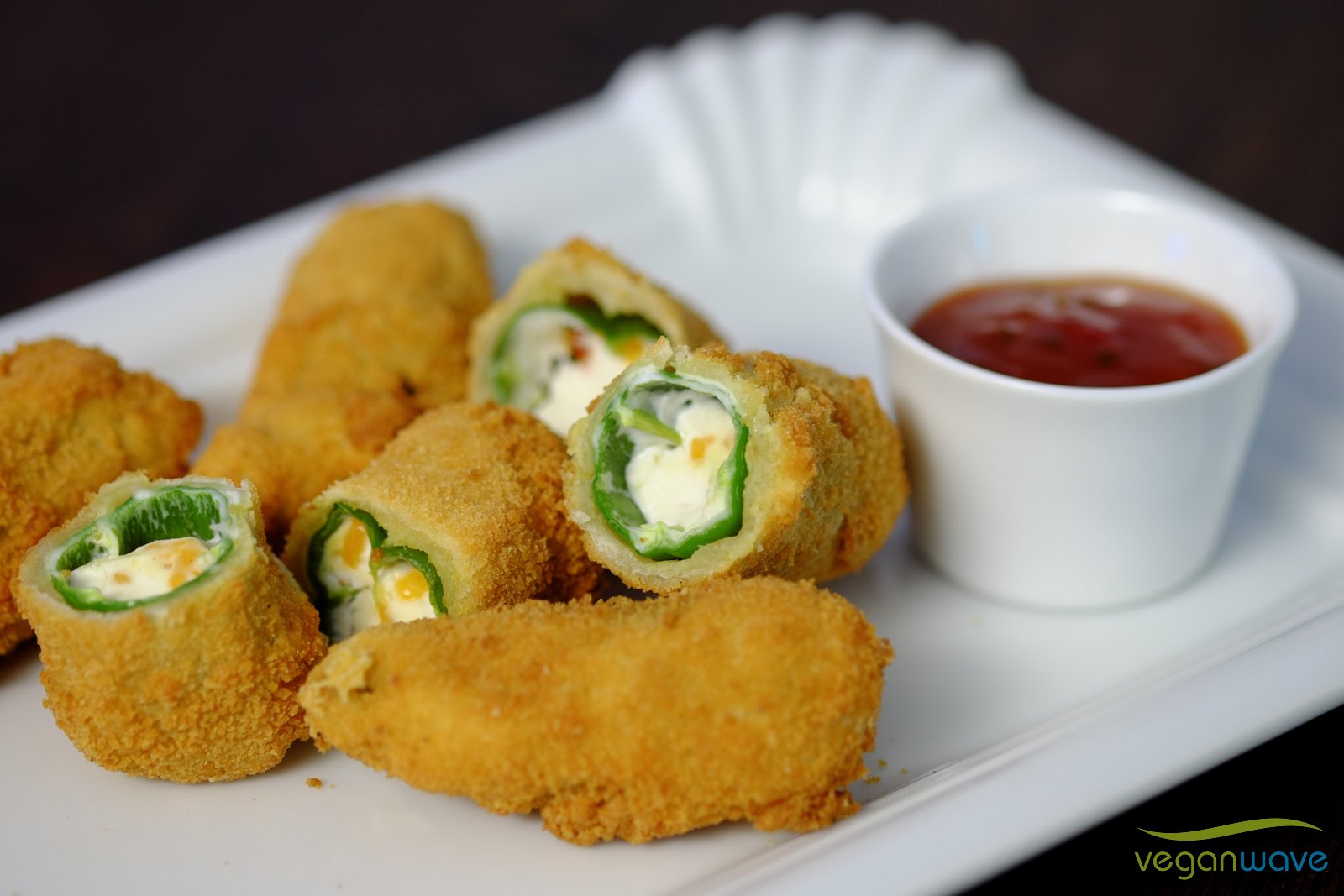 Vegane Chili Cheese Poppers