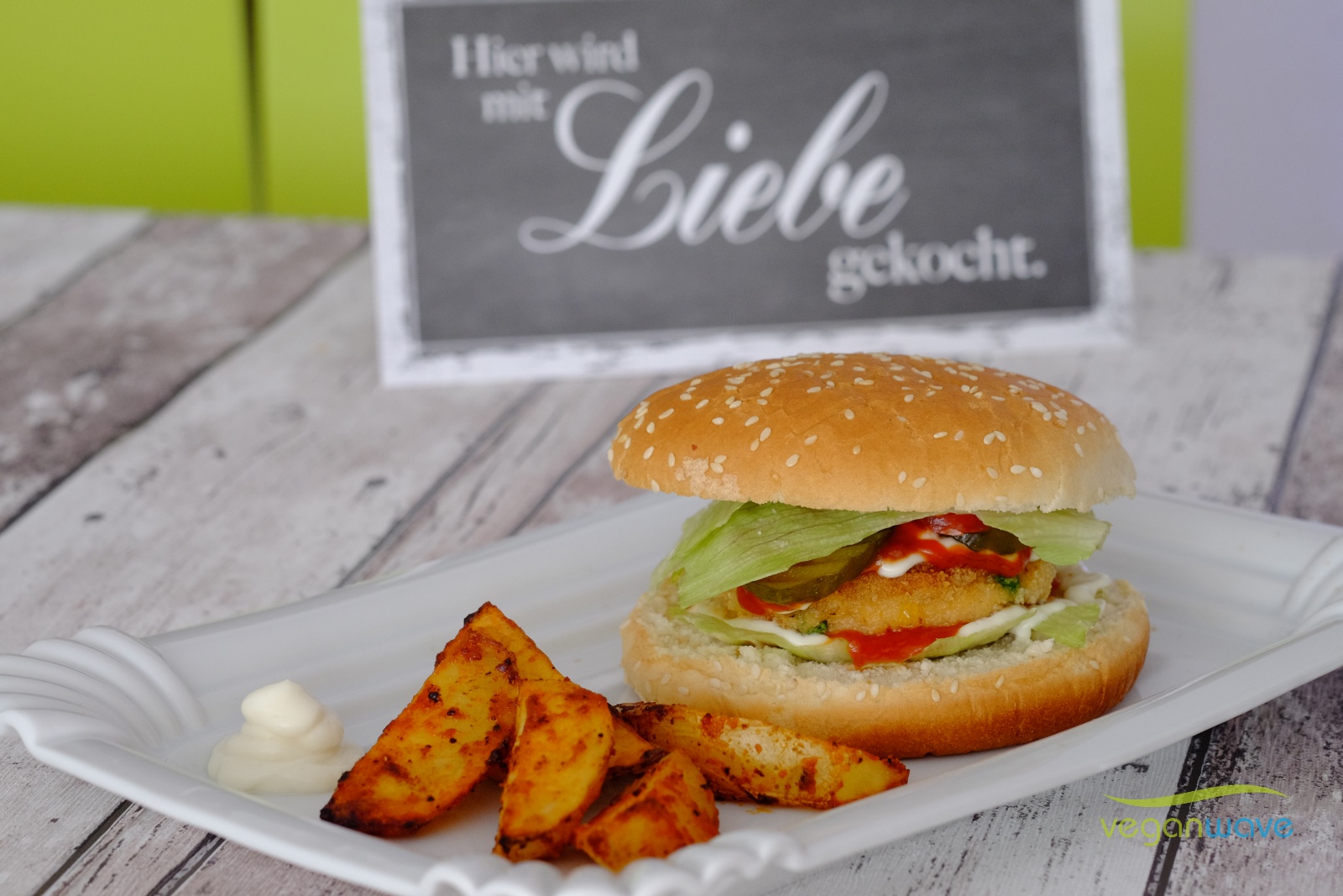 Veganer Burger de luxe