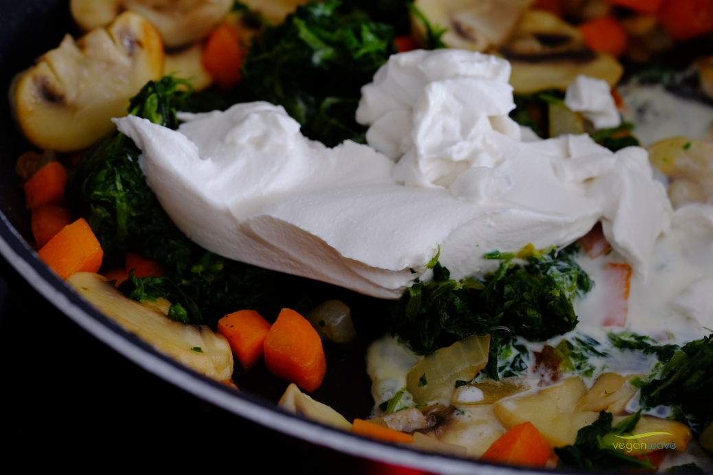 Vegane Spinatlasagne - gut vorzubereiten - veganwave