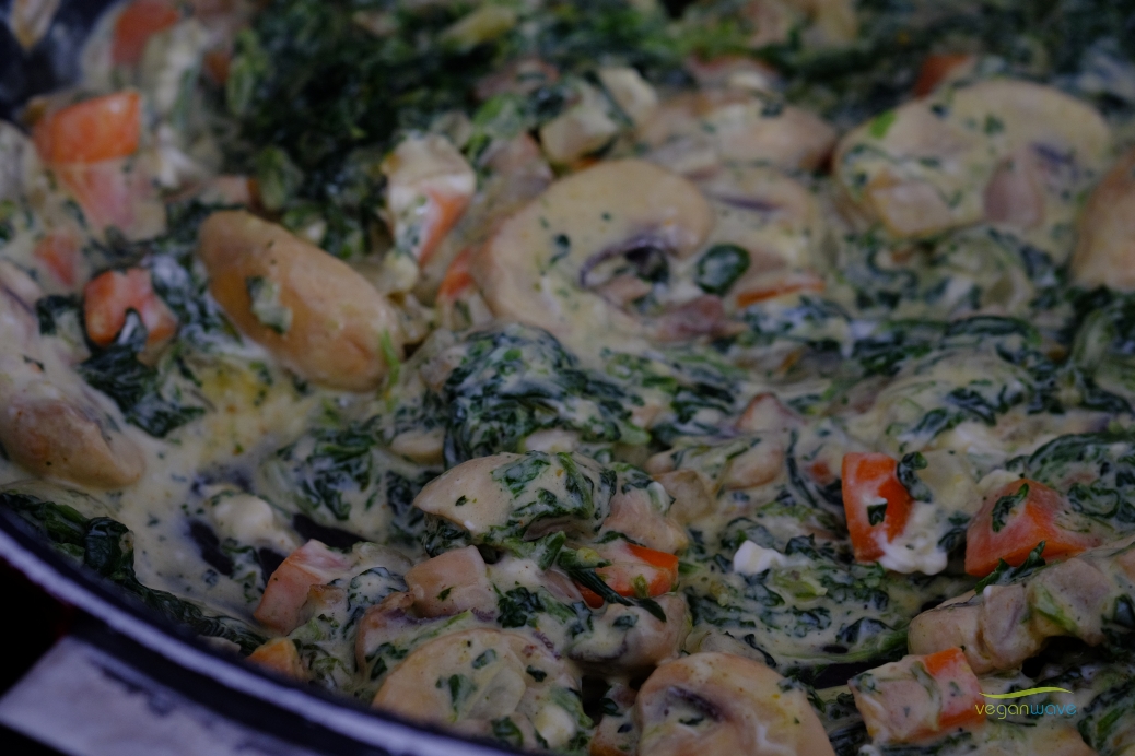 Vegane Spinatlasagne - gut vorzubereiten - veganwave
