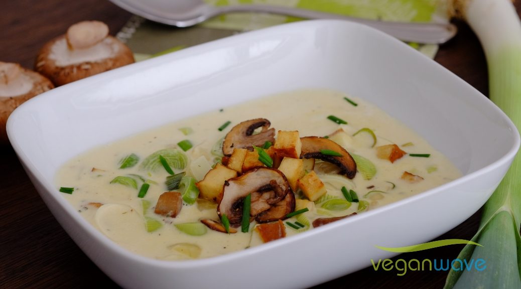 Vegane Käse Lauch Suppe